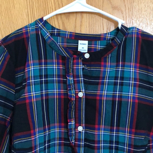 Old Navy plaid blouse - Picture 2 of 3